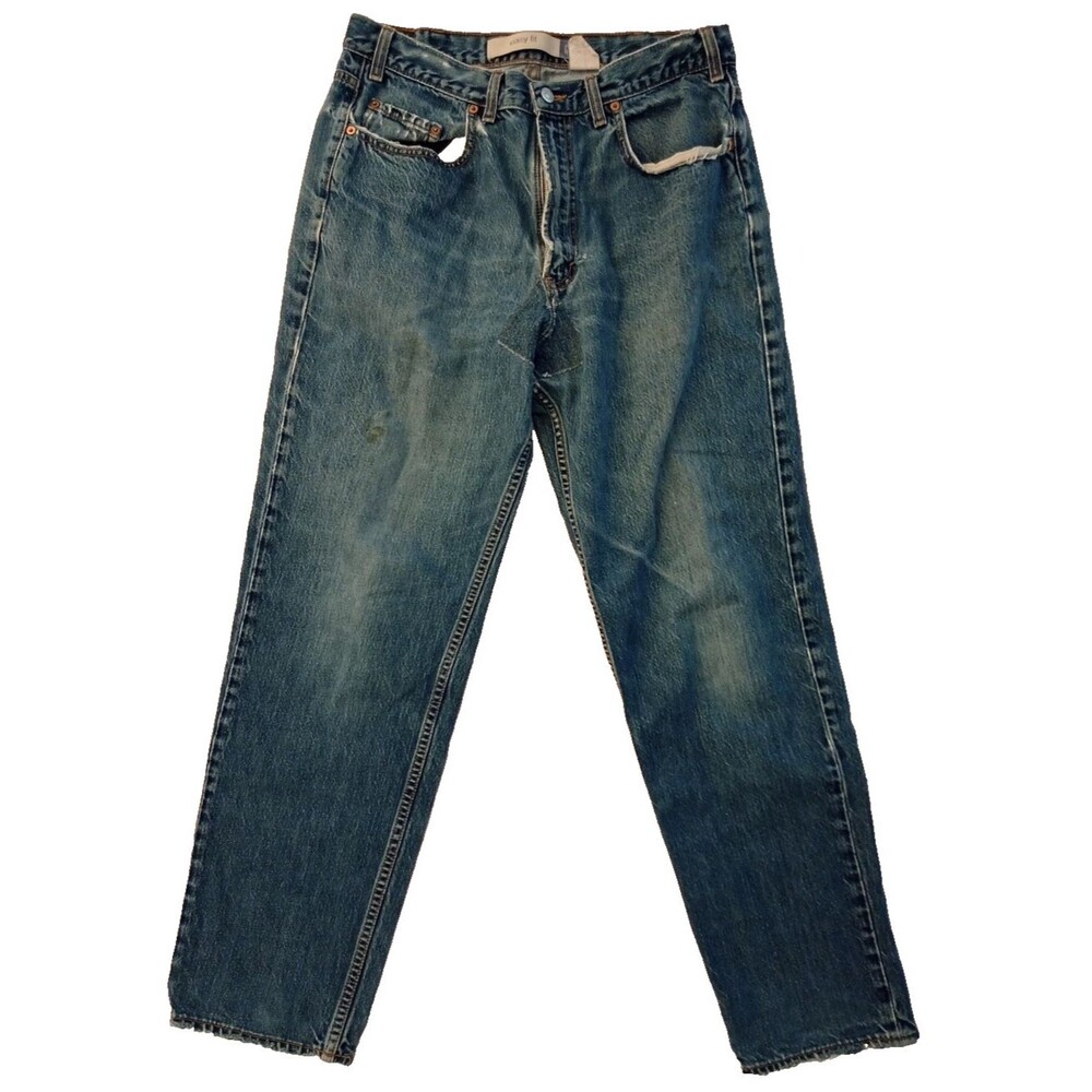 Gap Vtg 90s Easy Fit Men's Jeans 36x32 Made in USA Distressed/Repaired DIY